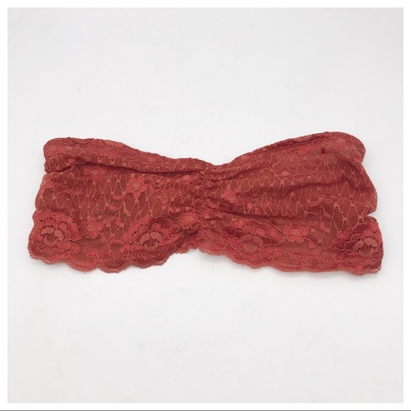 NWT Free People Essential Lace Bandeau in Terracotta Size Small - Picture 5 of 11